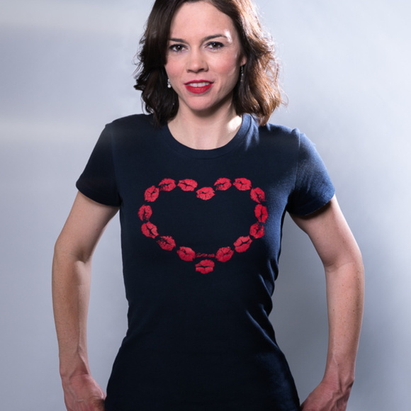 Heart of Kisses Organic Cotton Tee - Picture 1 of 5